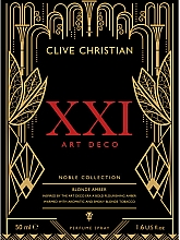 Clive Christian Noble XXI Art Deco Blonde Amber - Perfumy — Zdjęcie N2
