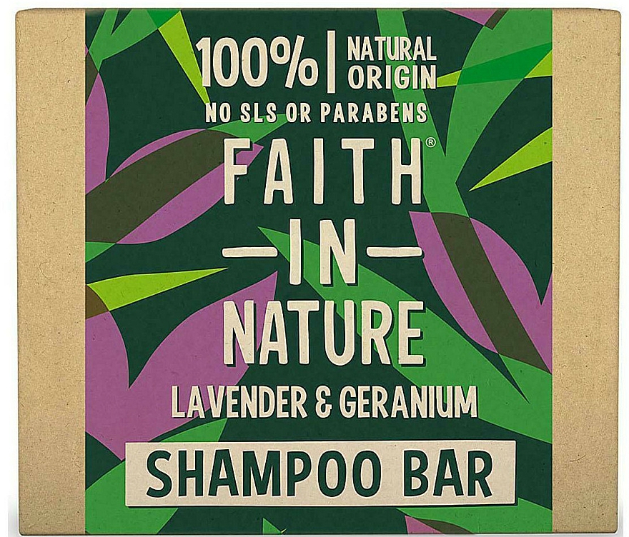 Szampon w kostce Lawenda i geranium - Faith In Nature Lavender & Geranium Shampoo Bar — Zdjęcie N1