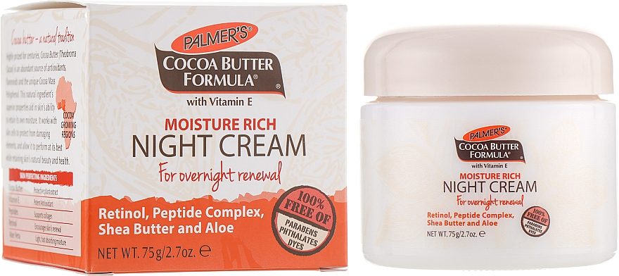 Krem do twarzy na noc - Palmer's Cocoa Butter Formula Moisture Rich Night Cream
