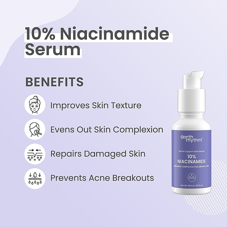 Serum rewitalizujące z niacynamidem 10% - Earth Rhythm 10% Niacinamide Revitalising Serum — Zdjęcie N2