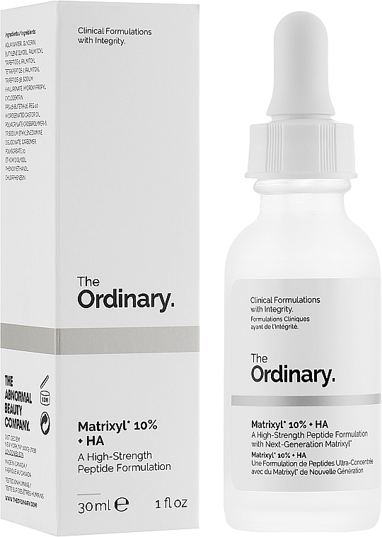 Peptydowe serum do twarzy z kwasem hialuronowym - The Ordinary Matrixyl 10% + HA — Zdjęcie N1