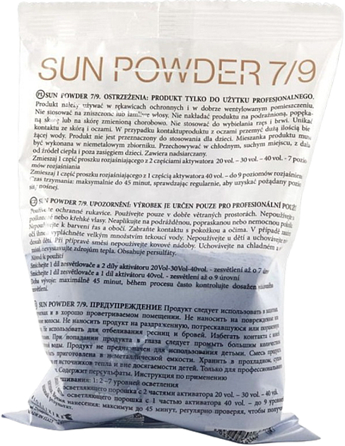 Rozjaśniacz do włosów bez amoniaku - Bioelixire Sun Powder 7/9 — Zdjęcie N1