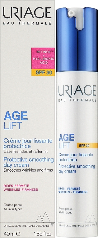 Ochronny, wygładzający krem na dzień - Uriage Age Lift Protective Smoothing Day Cream SPF30 — Zdjęcie N2