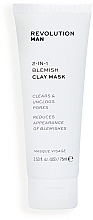 Maseczka z glinki - Revolution Skincare Man 2-in-1 Blemish Clay Mask — Zdjęcie N1