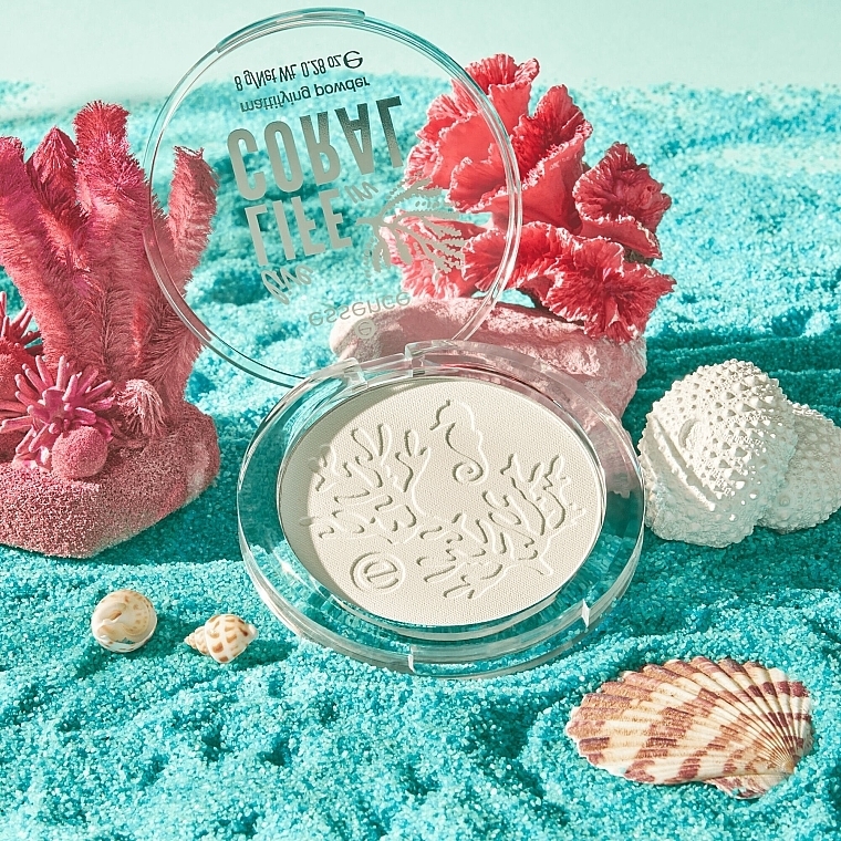 Matujący puder do twarzy - Essence Live Life In Coral Mattifying Powder — Zdjęcie N4