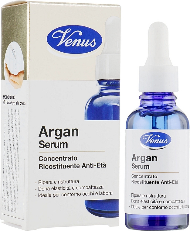Przeciwzmarszczkowy regenerujący koncentrat do twarzy z serum arganowym - Venus Argan Serum — Zdjęcie N1