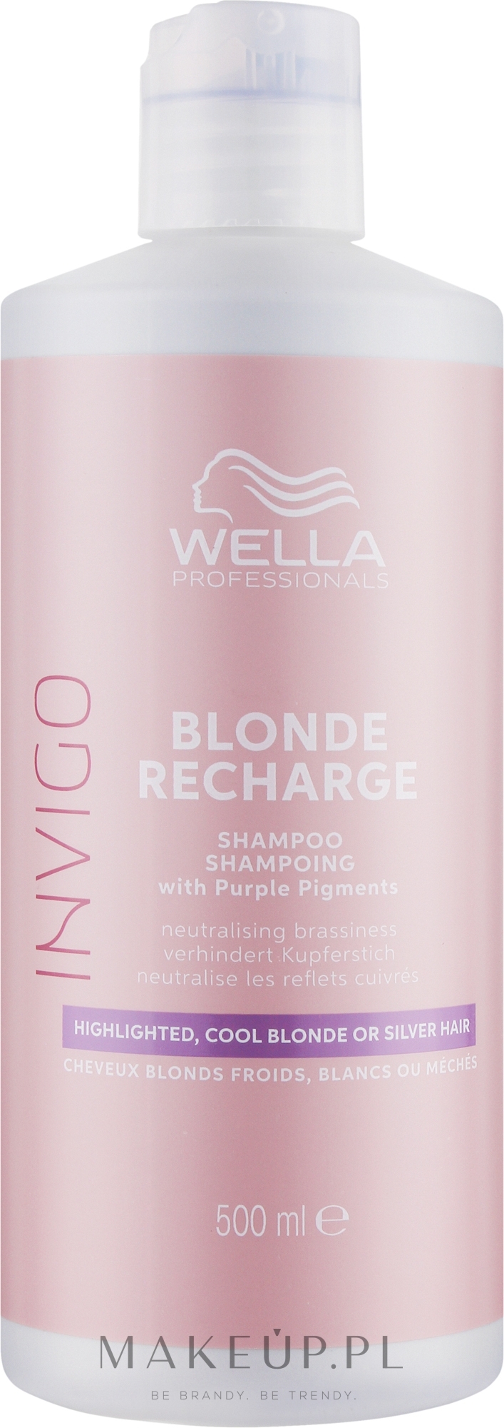 Szampon odświeżający kolor włosów blond - Wella Professionals Invigo Blonde Recharge Color Refreshing Shampoo  — Zdjęcie 500 ml