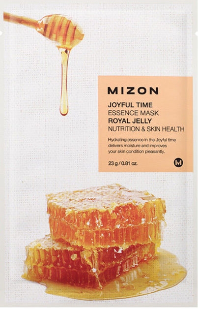 Odżywcza maska na tkaninie z mleczkiem pszczelim - Mizon Joyful Time Essence Mask Royal Jelly — Zdjęcie N1