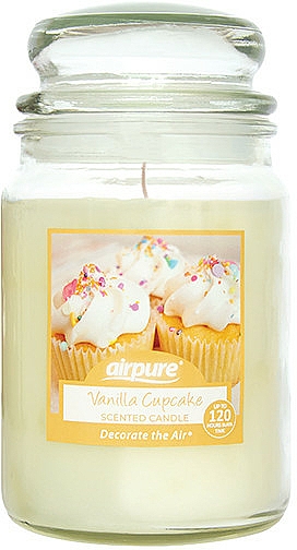 Świeca zapachowa w słoiku Babeczka waniliowa - Airpure Jar Scented Candle Vanilla Cupcake