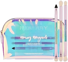 Kup Zestaw - Huda Beauty Mercury Retrograde Brush Set (brush/*3 pc + bag)