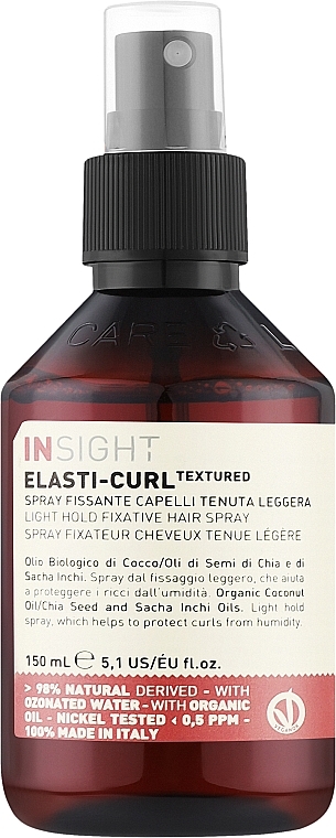 Lekko utrwalający spray do stylizacji włosów kręconych - Insight Elasti-Curl Textured Light Hold Fixative Hair Spray  — Zdjęcie N1