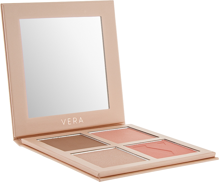 Paletka do konturowania twarzy z bronzerem i rozświetlaczem - Vera Beauty Illuminating Face Palette — Zdjęcie N2