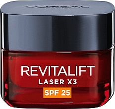 L'Oreal Paris Revitalift Laser X3 - Przeciwstarzeniowy krem do twarzy na dzień Intensywna regeneracja SPF 25 — Zdjęcie N2