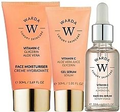Kup Zestaw - Warda Skin Glow Boost Vitamin C (f/cr/50ml + gel/ser/30ml + oil/ser/30ml)