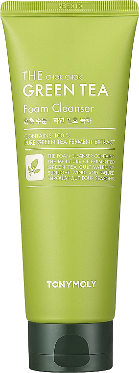 Oczyszczająca pianka do twarzy z ekstraktem z zielonej herbaty - Tony Moly The Chok Chok Green Tea Foam Cleanser — Zdjęcie N1