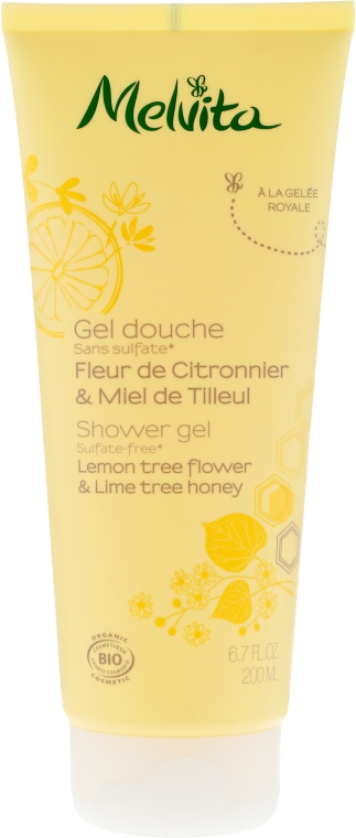 Organiczny żel pod prysznic Cytryna i miód limonkowy - Melvita Body Care Shower Gel Lemon Tree Flower & Lime Tree Honey — Zdjęcie N1