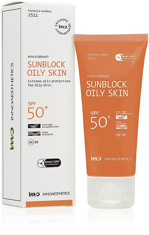 Ochrona przeciwsłoneczna SPF 50 - Innoaesthetics Inno-Derma Sunblock UVP 50+ Oily Skin — Zdjęcie N4