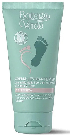 Krem do stóp z kwasem salicylowym, olejkami z mięty pieprzowej i tymianku - Bottega Verde Foot Smoothing Cream — Zdjęcie N1