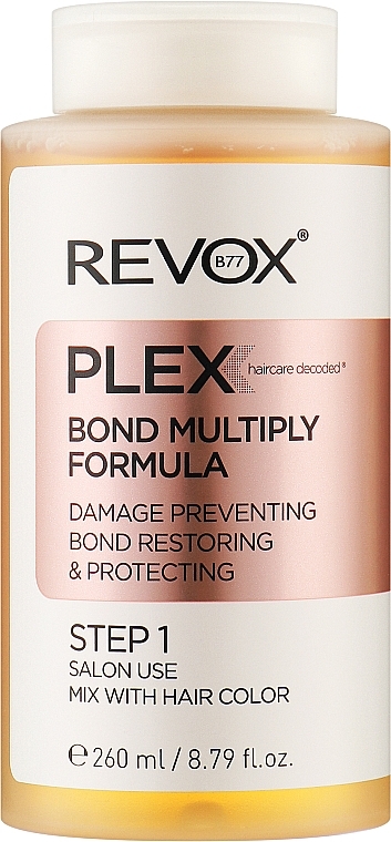 Produkt do odbudowy włosów w salonie, krok 1 - Revox Plex Bond Multiply Formula Step 1 — Zdjęcie N1