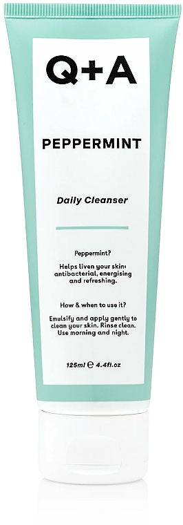 Oczyszczający żel do mycia twarzy z miętą pieprzową - Q+A Peppermint Daily Cleanser — Zdjęcie N1