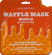 Rozjaśniająca maska na tkaninie Syrop klonowy - Kocostar Maple Waffle Mask  — Zdjęcie N1