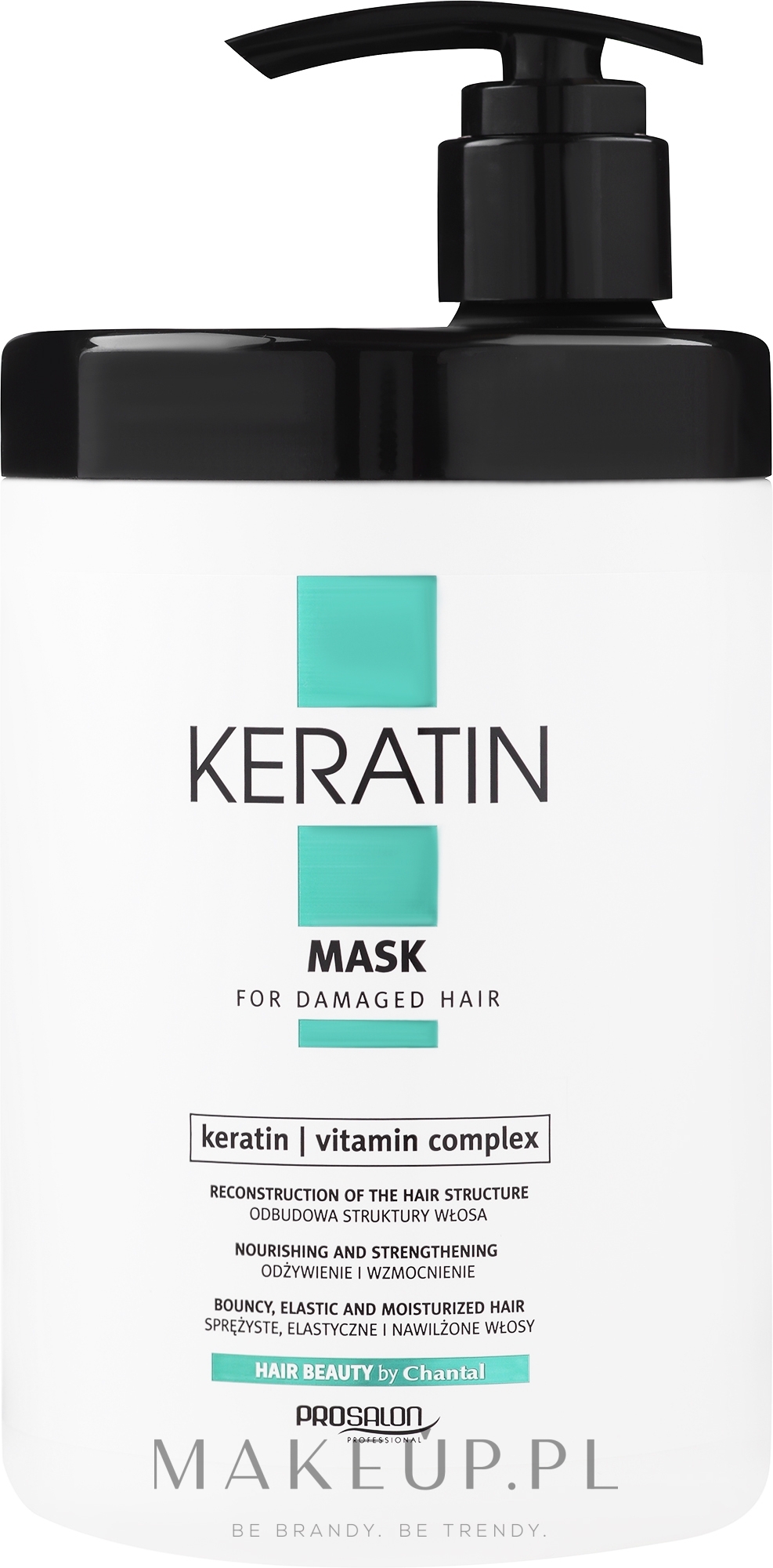 Naprawcza maska keratynowa do włosów zniszczonych - Prosalon Keratin Mask — Zdjęcie 1000 g