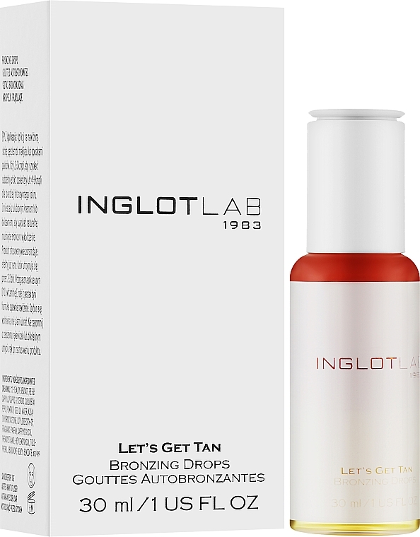 Kropelki brązujące do twarzy i ciała - Inglot Lab Let's Get Tan Bronzing Drops — Zdjęcie N2