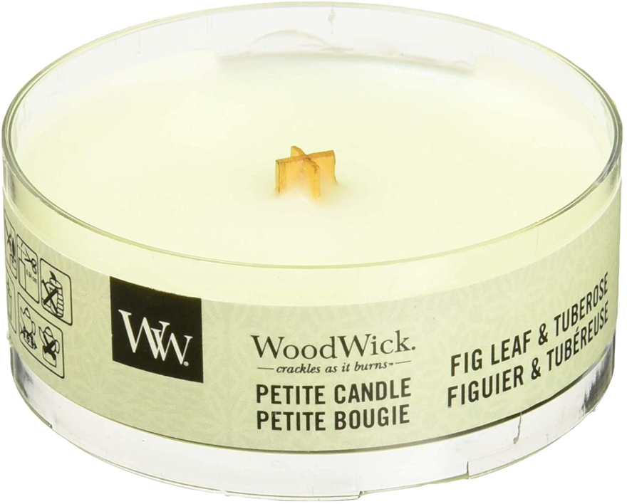 Świeca zapachowa w szkle - Woodwick Petite Candle Fig Leaf & Tuberose  — фото N1