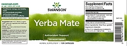 Suplement diety Yerba Mate, 125 mg - Swanson Yerba Mate — Zdjęcie N2