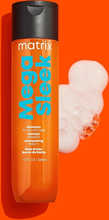 Wygładzający szampon z masłem shea - Matrix Total Results Mega Sleek Shampoo — Zdjęcie N3