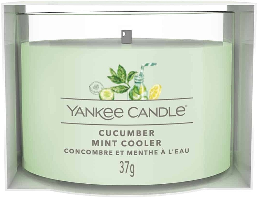 Świeca zapachowa w mini szklance - Yankee Candle Cucumber Mint Cooler Mini — Zdjęcie N1