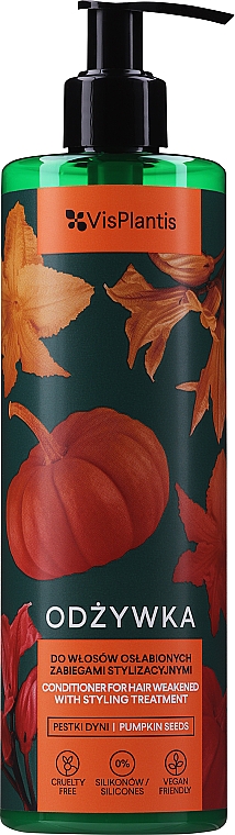 Odżywka do włosów osłabionych zabiegami stylizacyjnymi Pestki dyni - Vis Plantis Pumpkin Seed Conditioner — Zdjęcie N1