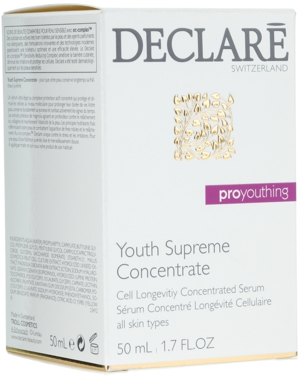 Odmładzające serum do twarzy - Declare Pro Youthing Youth Supreme Concentrate