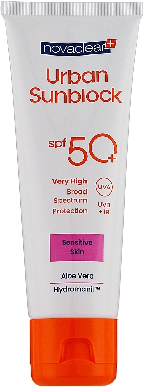 Krem ochronny przeciw promieniom UV do skóry wrażliwej - Novaclear Urban Sunblock Protective Cream Sensitive Skin SPF50
