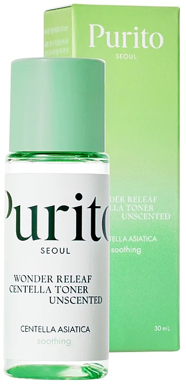 Kojący tonik z wąkrotką azjatycką bez olejków eterycznych - Purito Seoul Wonder Releaf Centella Toner Unscented (Travel Size) — Zdjęcie N2