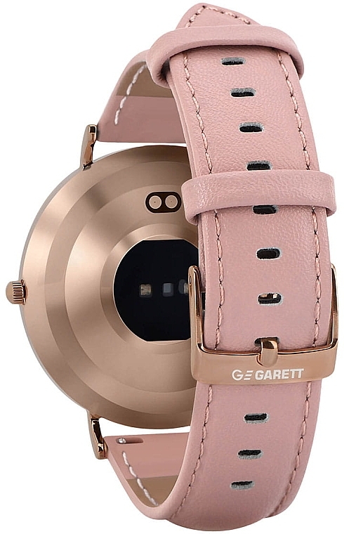 Smartwatch damski, różowe złoto, skóra - Garett Smartwatch Verona — Zdjęcie N4