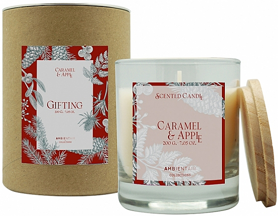 Świeca zapachowa Karmel & Jabłko - Ambientair Gifting Scented Candle — Zdjęcie N1