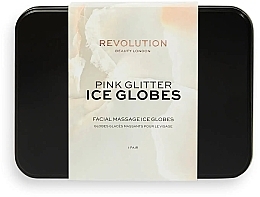 Masażer do twarzy - Revolution Beauty Pink Glitter Ice Globes — Zdjęcie N2