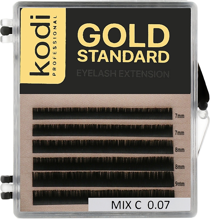 Sztuczne rzęsy Gold Standart C 0.07 (6 rzędów: 7/9) - Kodi Professional — Zdjęcie N1