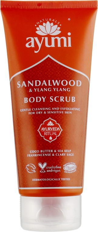 Relaksujący peeling do ciała Drzewo sandałowe i ylang-ylang - Ayumi Sandalwood & Ylang Ylang Body Scrub
