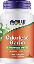 Bezzapachowy ekstrakt z czosnku w kapsułkach - Now Foods Odorlees Garlic Softgels — Zdjęcie N1