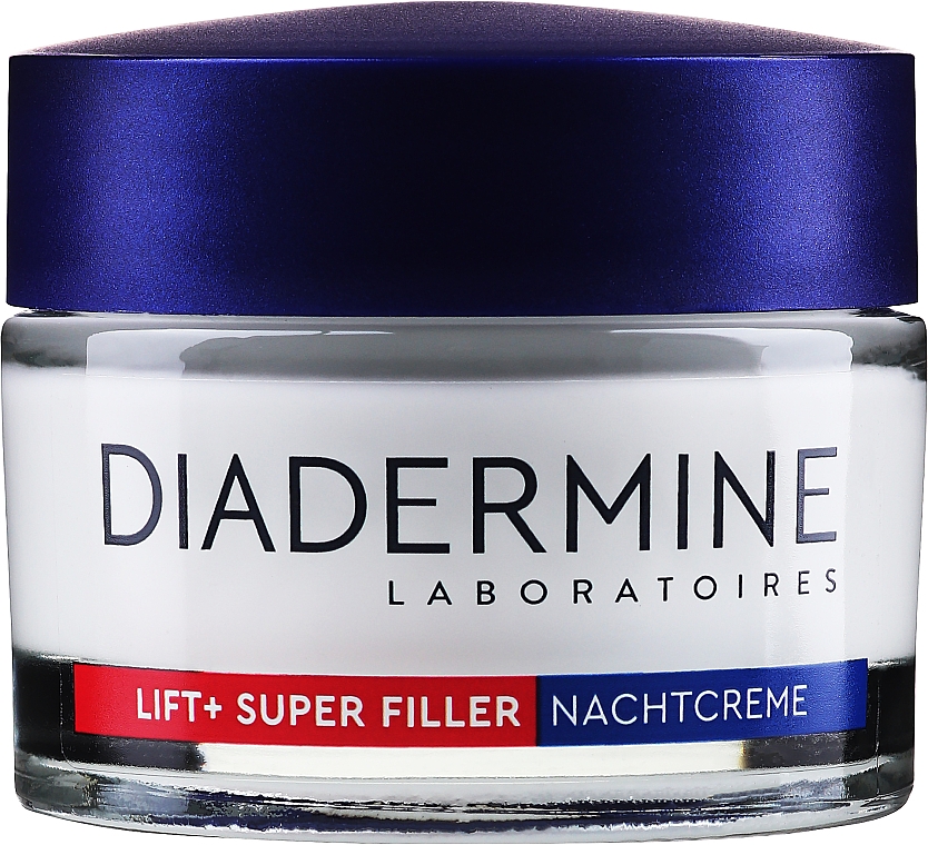 Hialuronowy krem przeciwzmarszczkowy na noc - Diadermine Lift+ Super Filler Hyaluron Anti-Age Night Cream — Zdjęcie N1