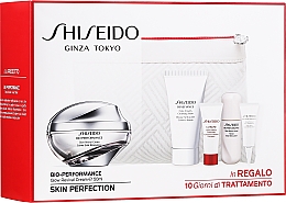 Kup Zestaw do pielęgnacji cery suchej i poszarzałej - Shiseido Bio-Performance Skin Perfection Kit (cr 50 ml + foam 30 ml + con 5 ml + ser 7 ml + eye/cr 3 ml + bag)