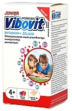 Kup Suplement diety dla dzieci o smaku dzikich jagód Witaminy + żelazo - Vibovit Junior Vitamins + Iron