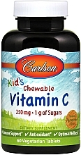 Żelki z witaminą C dla dzieci o smaku mandarynki - Carlson Labs Kid's Chewable Vitamin C — Zdjęcie N1