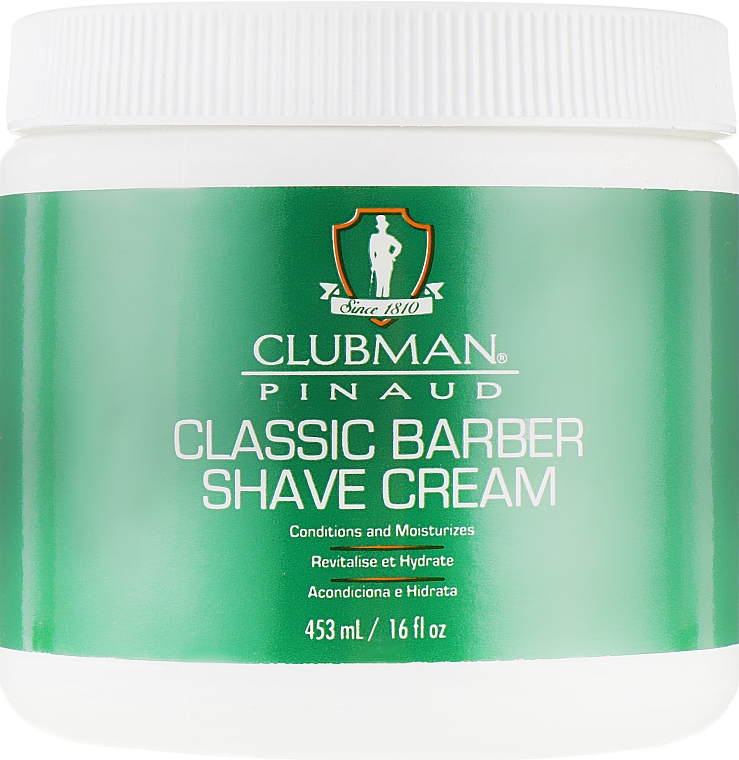 Klasyczny krem do golenia o uniwersalnym zastosowaniu - Clubman Pinaud Classic Barber Shave Cream — Zdjęcie N1