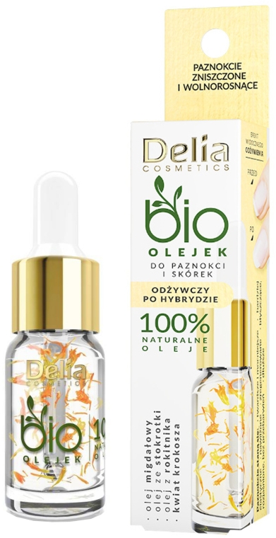 Odżywczy olejek do paznokci i skórek po hybrydzie - Delia Cosmetics Bio Nail Oil — Zdjęcie N1