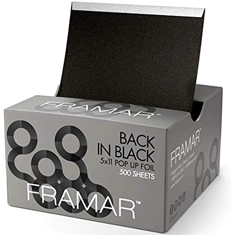 Folia w arkuszach z tłoczeniem - Framar 5x11 Pop Up Foil Back In Black — Zdjęcie N1
