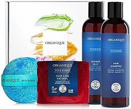 Zestaw - Organique Naturals Pour Homme (b/bomb/170 g + soap/100 g + shampoo/250 ml + sh/gel/250 ml) — Zdjęcie N1
