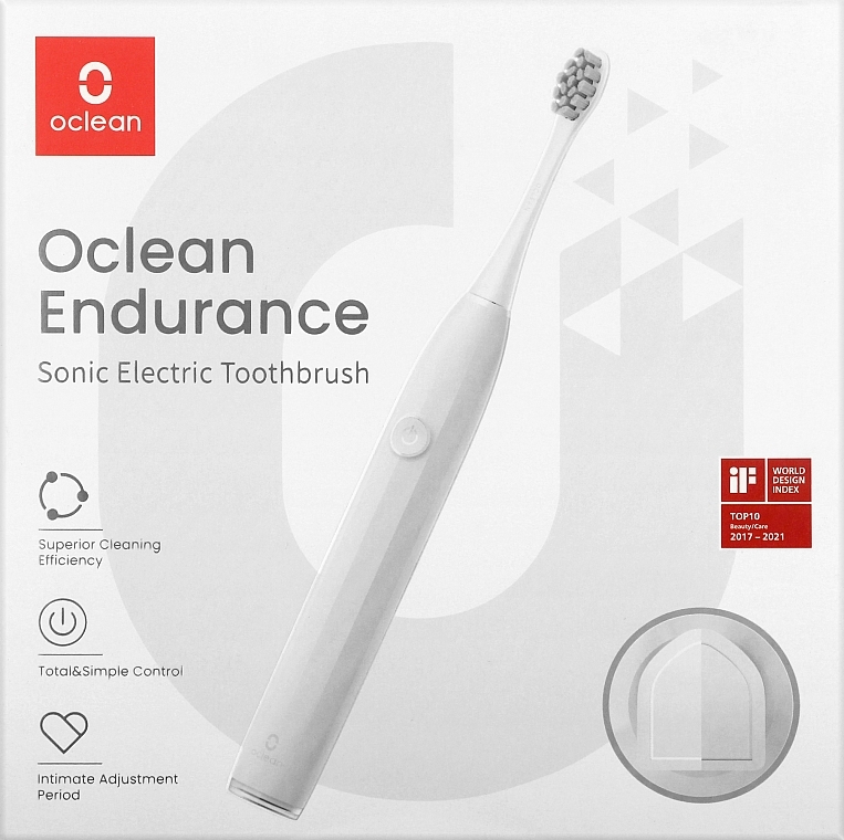 Elektryczna szczoteczka do zębów Endurance, biała - Oclean Electric Toothbrush White — Zdjęcie N1